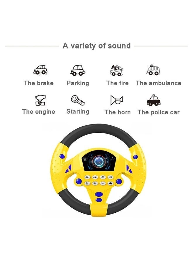 Interactive Steering Wheel Toy for Kids with Light and Sound, Educational Co-Pilot Driving Toy to Develop Driving Skills and Focus, Safe Realistic Design, by Lucky Boy, Pink and Blue - Image 5