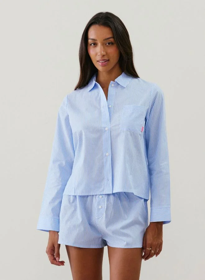 انديز قميص قطني مخطط