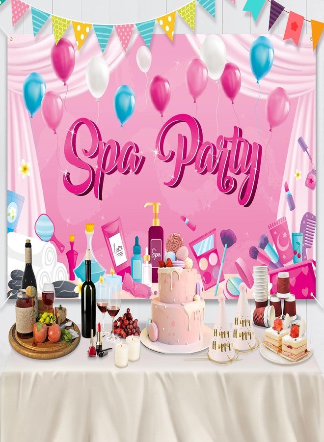 كونسيت خلفية بانر لحفلات السبا من كونسايت، مقاس 73 × 43 بوصة، مثالية لحفلات السبا، وحفلات النوم، وحفلات المكياج، وحفلات أعياد الميلاد، ومستلزمات تزيين حفلات أعياد الميلاد للفتيات والسيدات. - Image 4