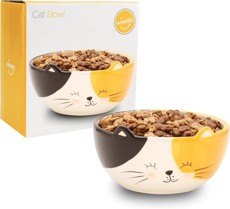 Winkee  Kitten Cereal Bowl I Adorable Ceramic Bowl with Cat Ears I Stoneware in Cute Kitten Design - Image 1