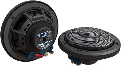 Hogtunes Wild Boar Audio WBC 1654 Rear High Performance 6.5" Rear Speakers with Grills (2 Pack), Fits 2014-2024 Harley-Davidson Motorcycles - Image 4