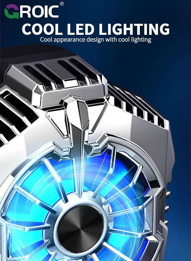 GROIC Phone Cooler Cell Phone Cooling Fan Mobile Phone Radiator Semiconductor Phone Fan for Playing Games and Watching Videos, Compatible for iPhone  Android Smartphones - Image 5