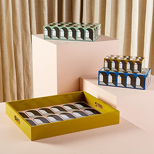 Jonathan Adler Medium Arcade Lacquer Box,Blue - Image 2