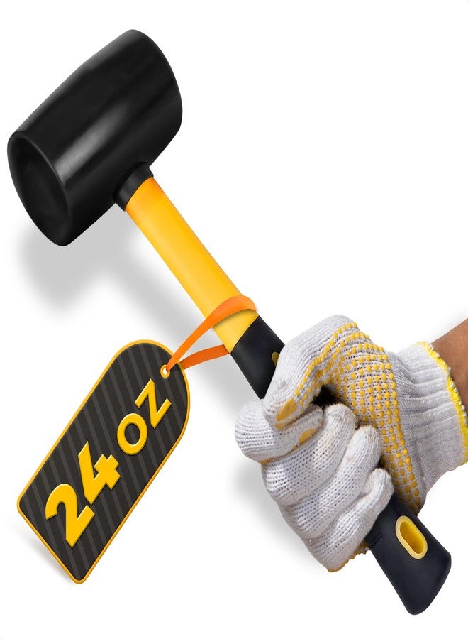 LEGLO 24 Oz Rubber Mallet Hammer for Woodworking, Flooring, Tiling, Camping and More - Rubber Hammer With Non-Slip Grip, Durable Ergonomic Handle, Anti-Vibrating Design For Efficient Work - Image 1
