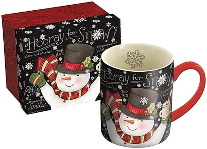 Lang Chalkboard Snowman Mug by Susan Winget 14 oz Multicolored
