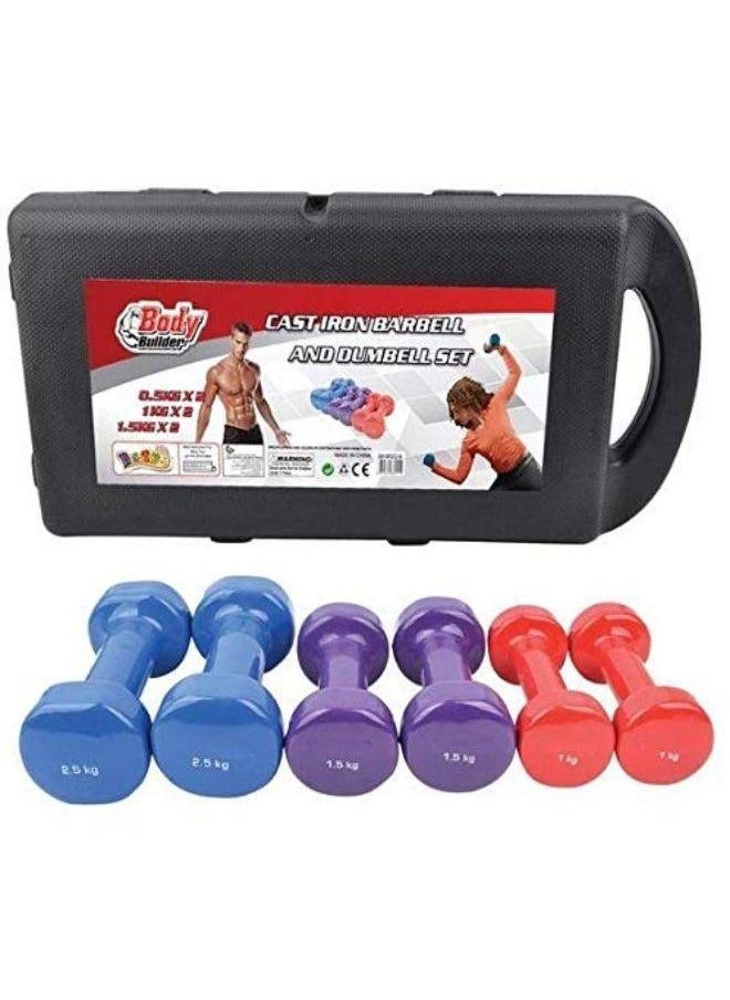 Generic 6-Piece Weightlifting Dumbbell Set 10 KG  - Image 1