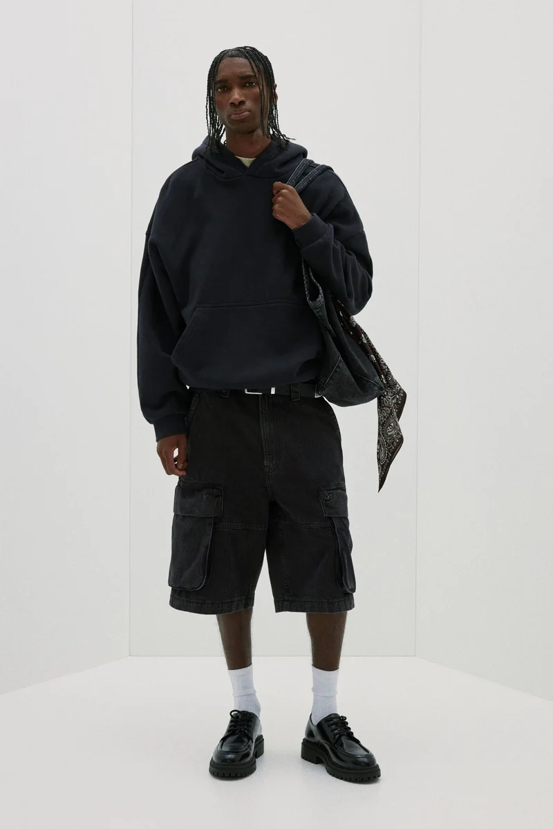 H&M Loose Denim cargo shorts