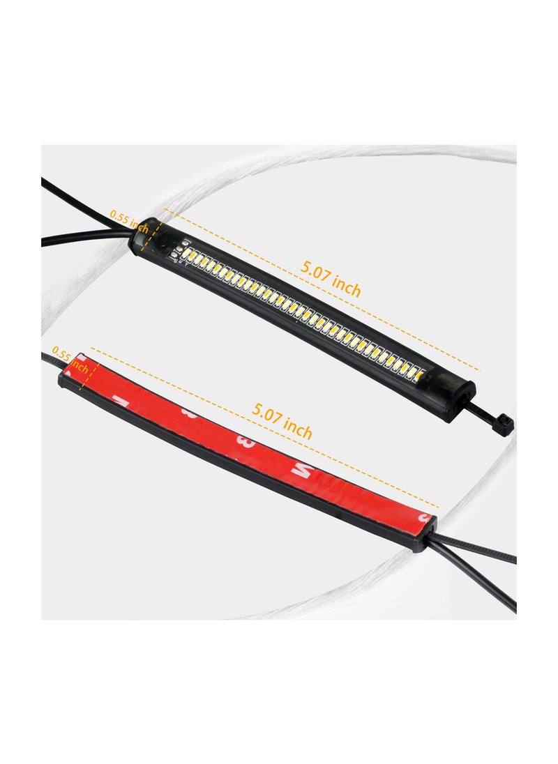 Generic - Flexible 12V LED Motorcycle Turn Signal Strips - 2Pcs Universal Blinkers for Harley, Cafe Racer, Dual Sport & Dirt Bikes - Image 1