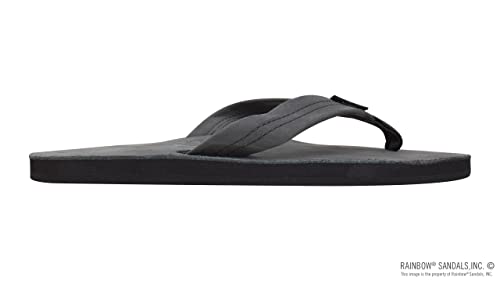 Rainbow Sandals Men's Premier Leather Single Layer Wide Strap with Arch, Premier Black, Men's XX-Large / 12-13.5 D(M) US - Image 4