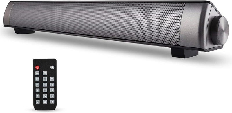 TOPROAD Sound Bar | Soundbar Wired and Wireless Bluetooth 5.0 Speaker | Built in Mic | for Cell Phone/Tablet/Projector and Support TV with AUX/RCA Output - Image 1