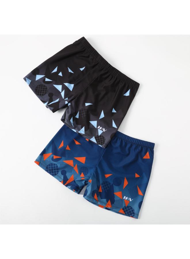 Loquat Swimming Trunks Men's Anti-embarrassment Men's Swimming Trunks Summer 2023 Quick-drying Plus Large Size Hot Spring Professional Swimming Trunks-Color:Black Gray- - Image 1