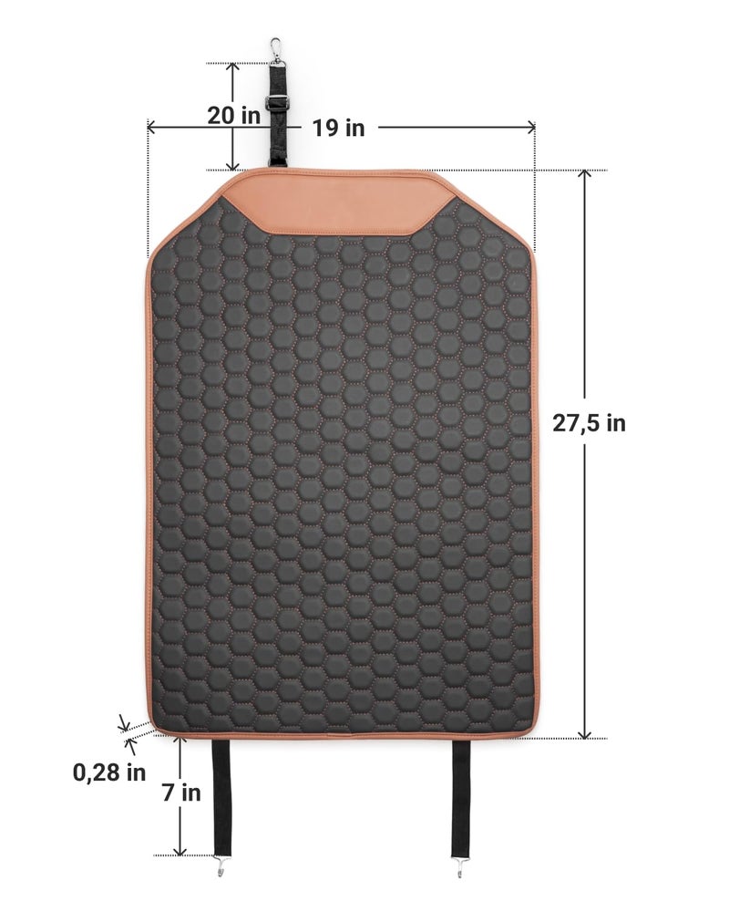Owleys Kick Mat Back Seat Protector - Car Back Seat Cover for Kids Feet - Waterproof & Sturdy Protector for Upholstery from Dirt, Mud, Scratches and Stain (Hexy) - Image 2