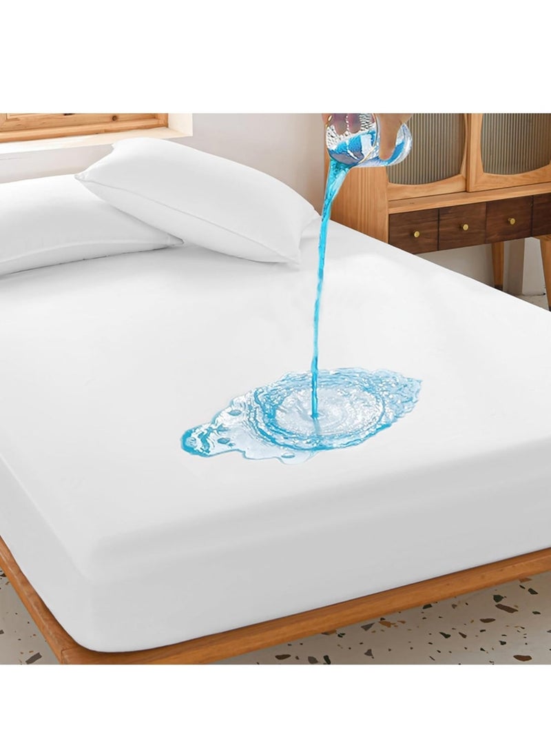 Waterproof Mattress Protector – Breathable Quilted Fitted Bed Cover with Deep Pocket Protection, Soft & Washable Mattress Cover for Everyday Comfort - Image 4