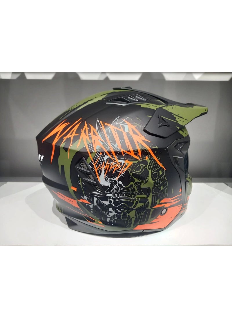 sway Helmet X1-X Seoul Black/grey/orange Chin Protrusion  - Image 4