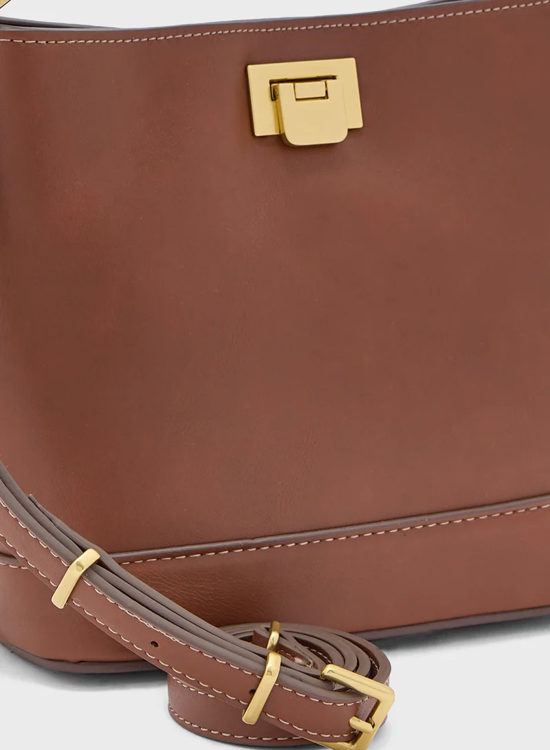 مانجو Metallic Detail Mini Shopper Bag