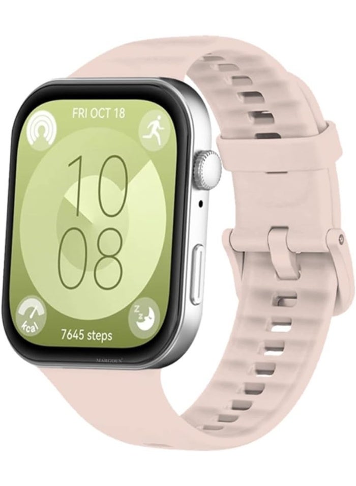 Huawei Watch Fit 3 Silicone Bracelet, Breathable Soft Sport Replacement Band for Women/Men, Adjustable Waterproof Strap for Smartwatch Fit3 - Image 1