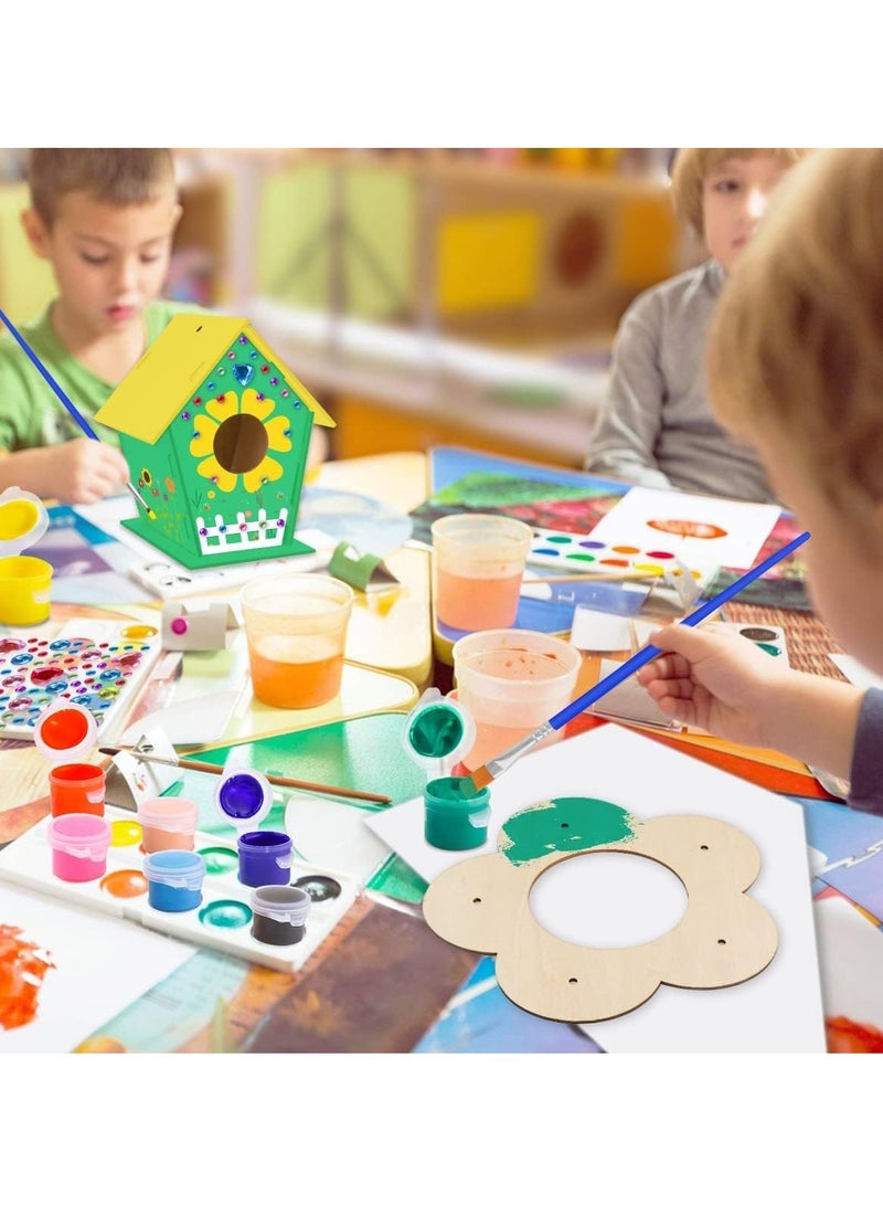 SOLARAE DIY Bird House Wind Chime Kits, Arts and Crafts Bird Feeders for Outside-3 Pack DIY Birdhouse Kit, Wooden House and Feeder, Wooden Arts for Girls Boys Toddlers Ages 3-5 8-12 - Image 5