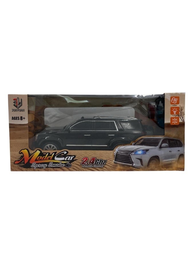 Safari Model Car Spray Smoke Black 1:12 with Remote Control - QX3688-GMCT