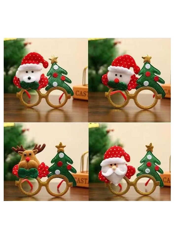 PROMASS 4 Pack Costume Glasses Frames Glitter Party Glasses Ornaments Creative Funny Eyewear  - Image 2