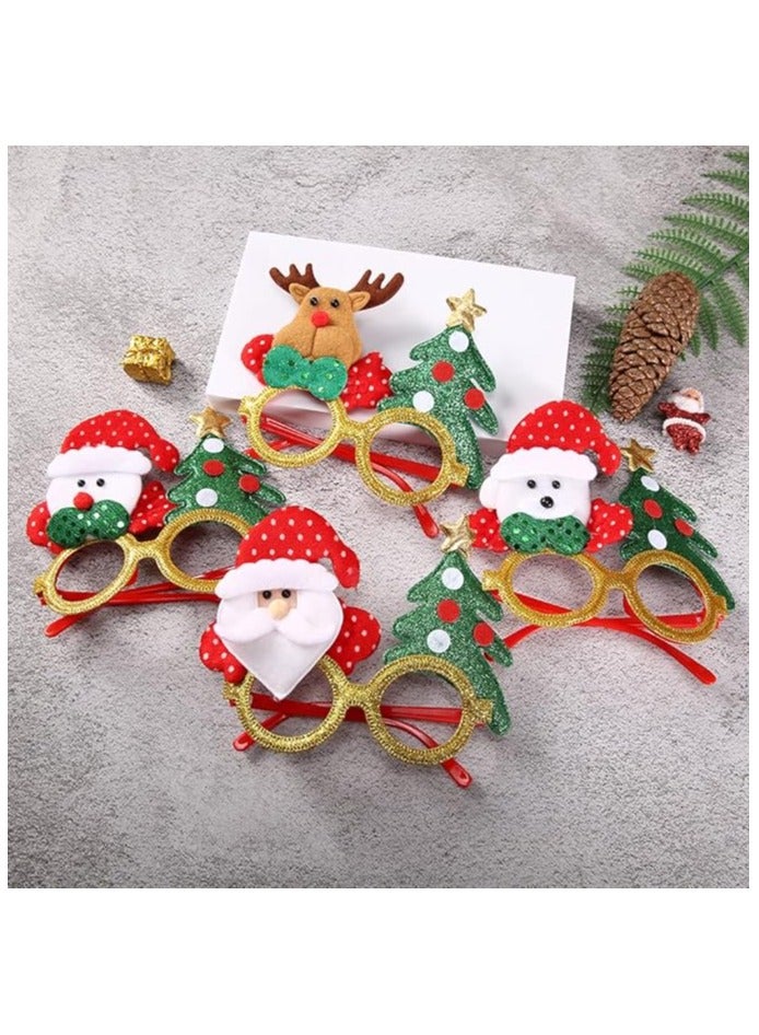 PROMASS 4 Pack Costume Glasses Frames Glitter Party Glasses Ornaments Creative Funny Eyewear  - Image 3