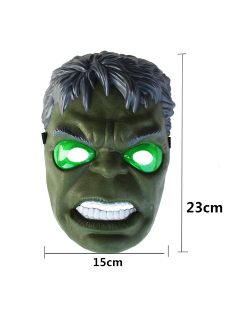 Super Revenge Hero Light Up Mask Kids Toy, Role Playing Mask, Party Toy (Green Giant) - Image 2
