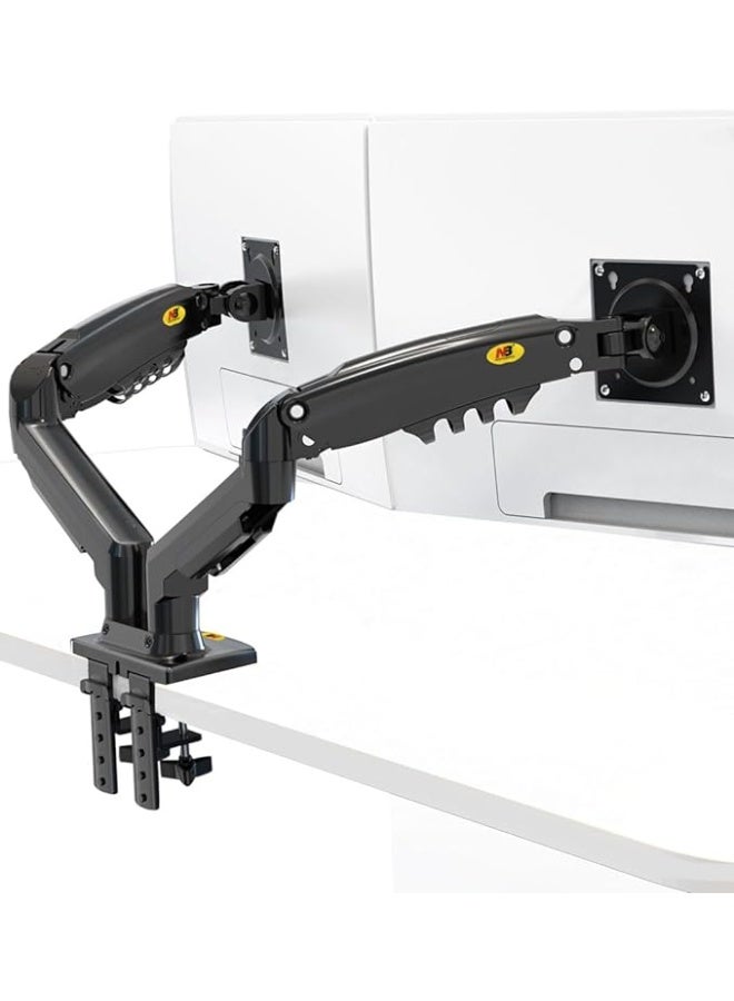 North Bayou NB F160 17-27 Inch Dual Arm Shock Absorbing Monitor Mount 2-9kg 2025 Release - Image 1