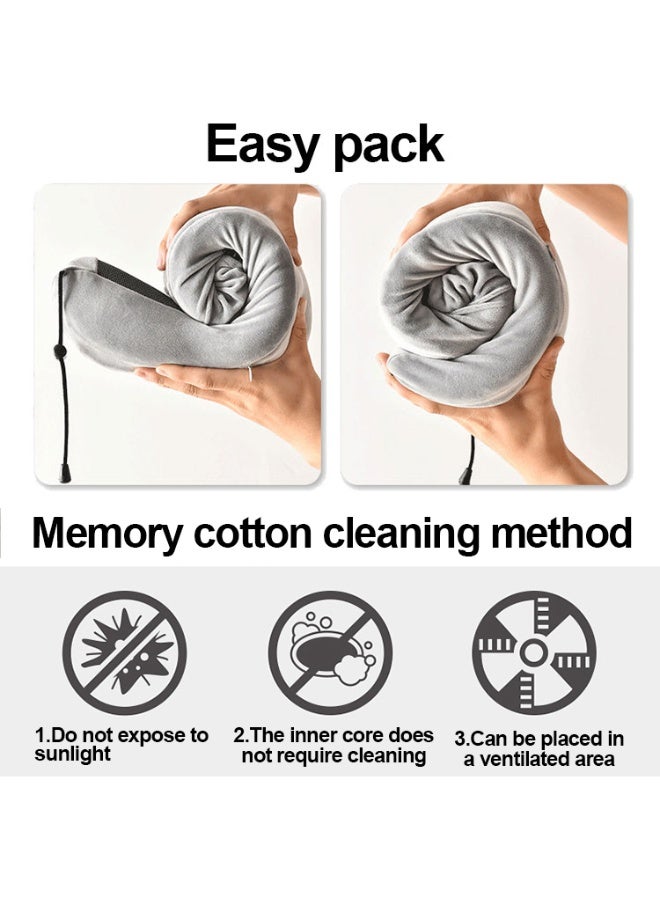 مخدة رقبة مبتكرة بجراب وسحّاب تجمع بين الراحة والتنظيم مش بس هتريح رقبتك أثناء السفر أو الجلوس الطويل، كمان هتخلي أغراضك الصغيرة في متناول إيدك - Image 3