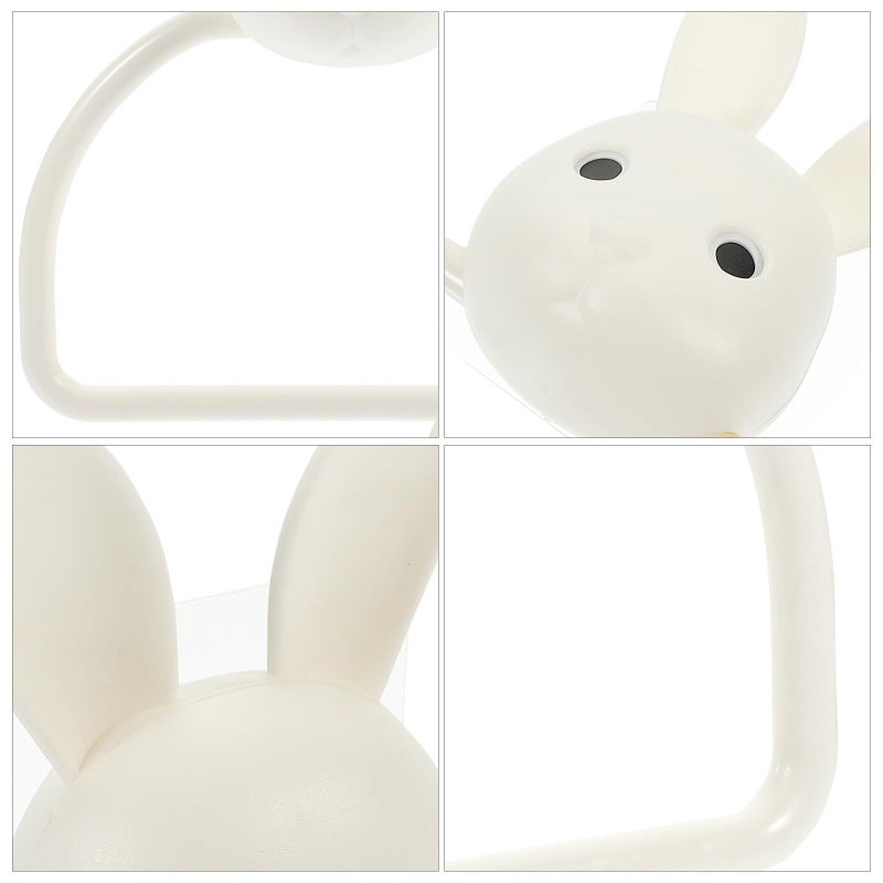 Homoyoyo 2Pcs Cute Cartoon Rabbit Towel Holders Wall Mounted No Drilling Adhesive for Bathroom Kitchen - Image 4