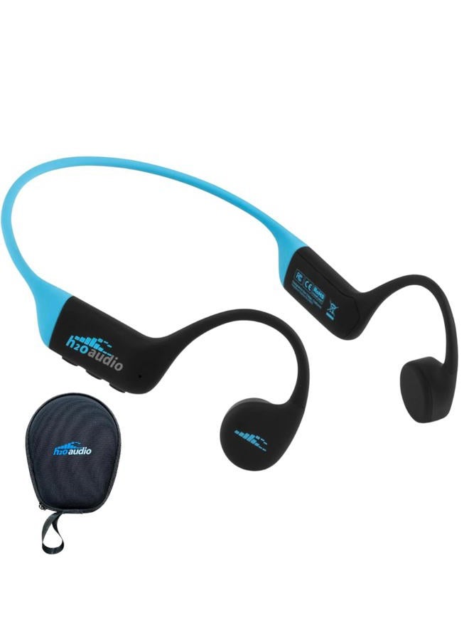 H2O Audio TRI 2 Multi-Sport Waterproof Bone Conduction Open Ear Headphones – Bluetooth-V5.3 for Running/Cycling, MP3 for Swimming - Black & Blue - Image 1