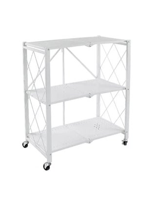 3-shelf folding storage cart with swivel wheels - pzsku/ZEFF3422E209D60877733Z/45/_/1703072759/328f8f21-fcdc-47b5-af57-a9e650d303b8
