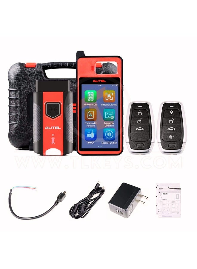 Autel - KM100E Key FOB Programming Tool Autel MaxiIm Car Key Immobilizer Read Write Clone Chip Transponder Simulation Frequency Detection with Blank Autel IKEY for Universal Key Generation - Image 1