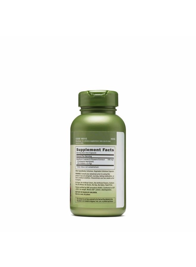 GNC Herbal Plus Hawthorn Extract 150mg, Caps 100 - Image 2