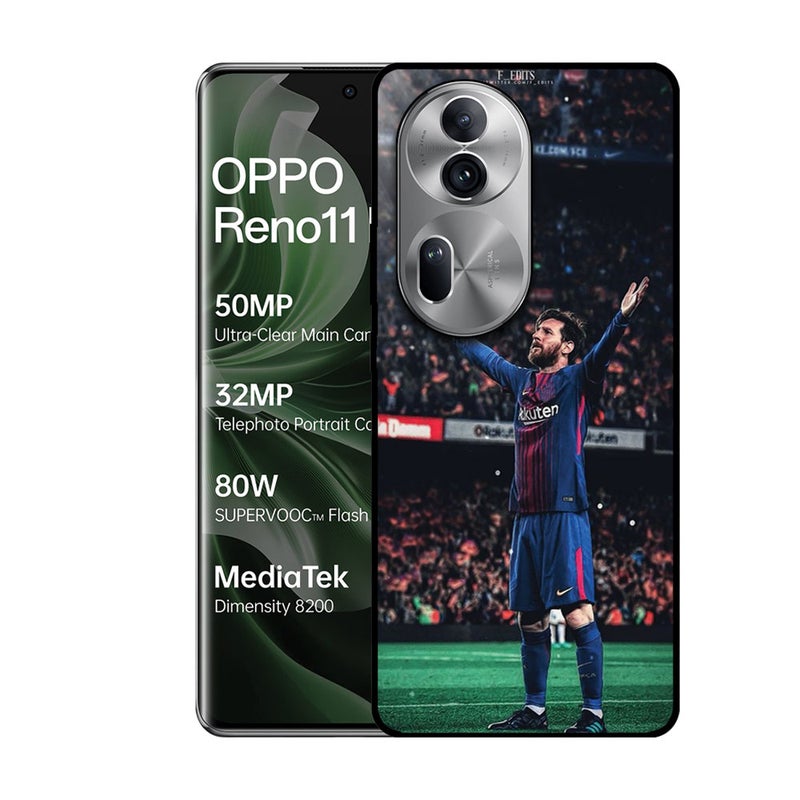الصيد العين غطاء حماية مطبوع لهاتف Oppo Reno 11 Pro - ميسي - Image 1