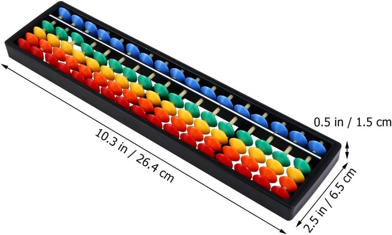 Alipis Arithmetic Abacus Math Counting Toy 17 Digits Rods with Colorful Beads, Chinese Abacus Mathematics Learning Aid Tool - Image 5