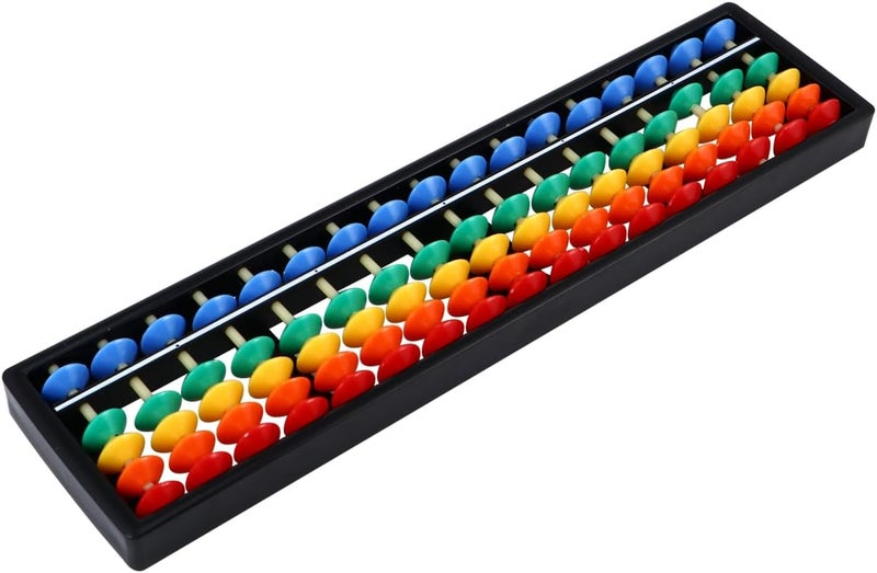 Alipis Arithmetic Abacus Math Counting Toy 17 Digits Rods with Colorful Beads, Chinese Abacus Mathematics Learning Aid Tool - Image 1