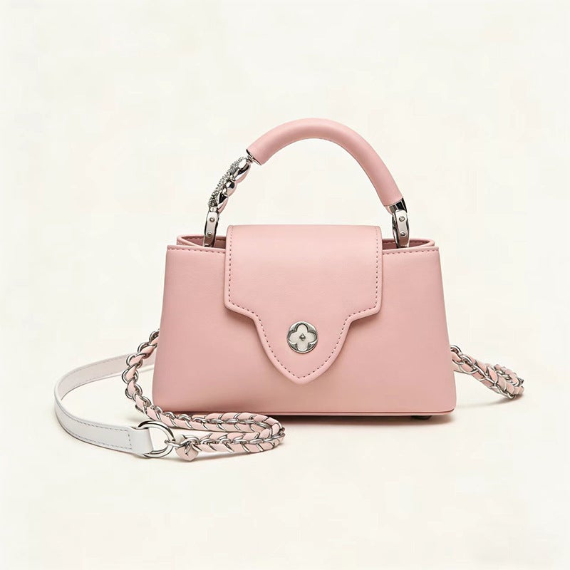 Women's PU Leather Shoulder Bag with Chain Strap - Image 2