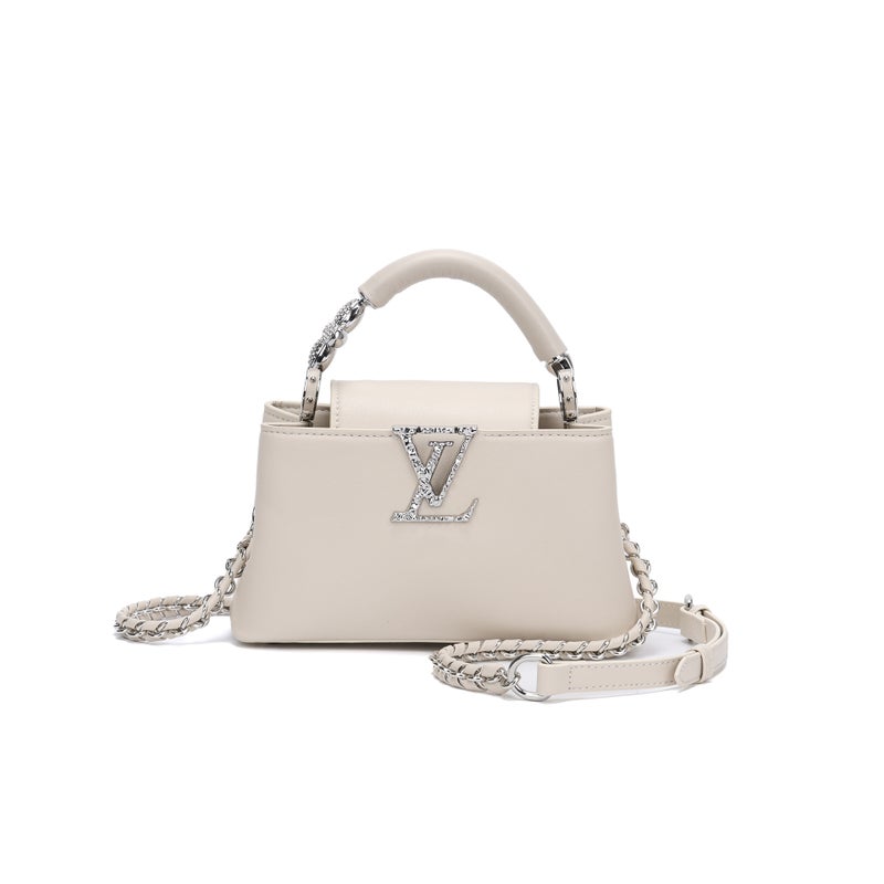 Women's PU Leather Shoulder Bag with Chain Strap - Image 4