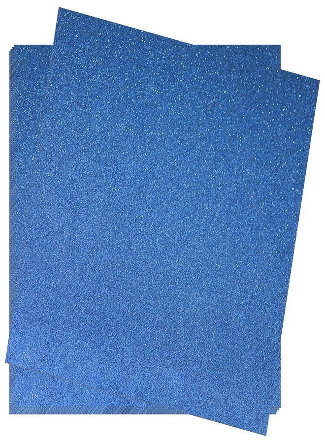 Crafasso 12" x 12" 300gms Heavy & Premium Glitter cardstock, 15 Sheets, Marine - Image 1