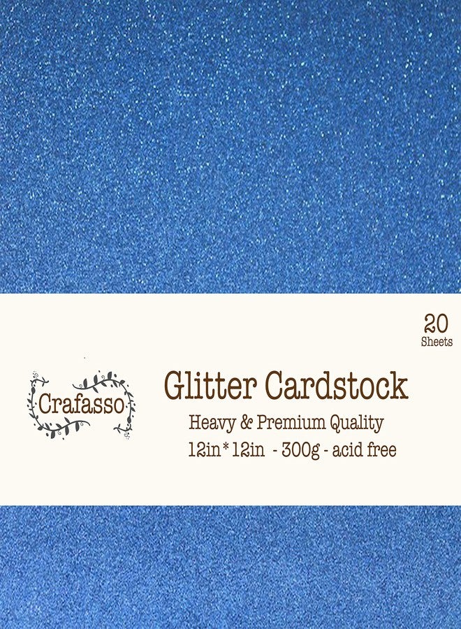 Crafasso 12" x 12" 300gms Heavy & Premium Glitter cardstock, 15 Sheets, Marine - Image 5