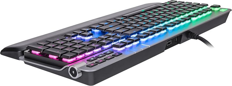 Thermaltake Argent K6 RGB Low Profile Mechanical Gaming Keyboard Cherry MX Red Alumiunm Top Plate Multifucntion Knob Wrist Rest GKBKB6LRSRUS01 - Image 4