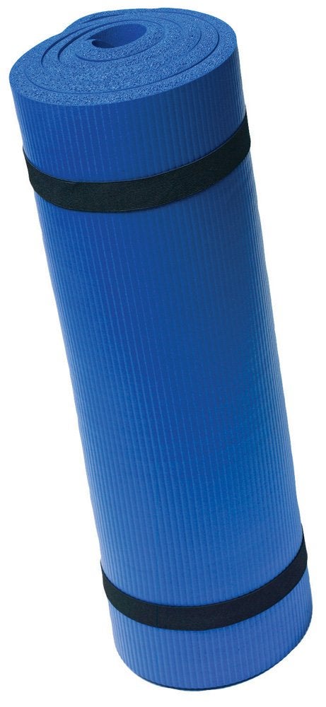 Harbinger Ribbed Durafoam Exercise Mat 58Inch Blue