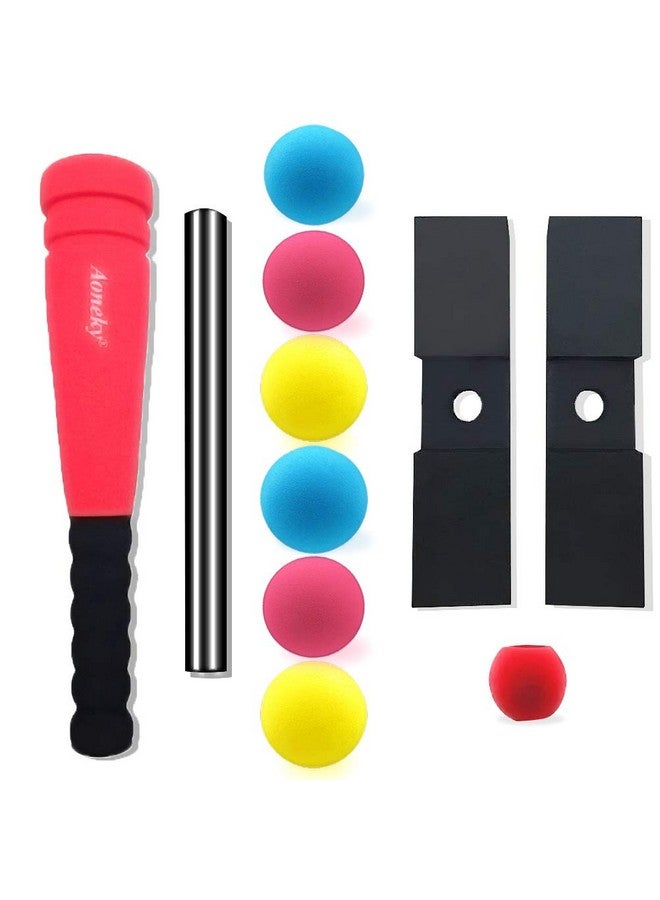 Aoneky Mini Foam Tball Set for Toddlers - Carry Bag Included - Best Baseball T Ball Toys for Kids Age 1 Years Old (Red) - Image 2