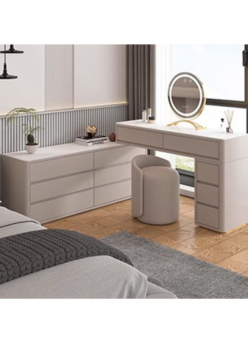 AWD Dressing Table Organizer with Mirror Light, Dressing Table with Chair, Modern Style Vanity Table for Women's Makeup Desk with Storage Drawers, Women's Bedroom Vanity Desk.  - Image 3