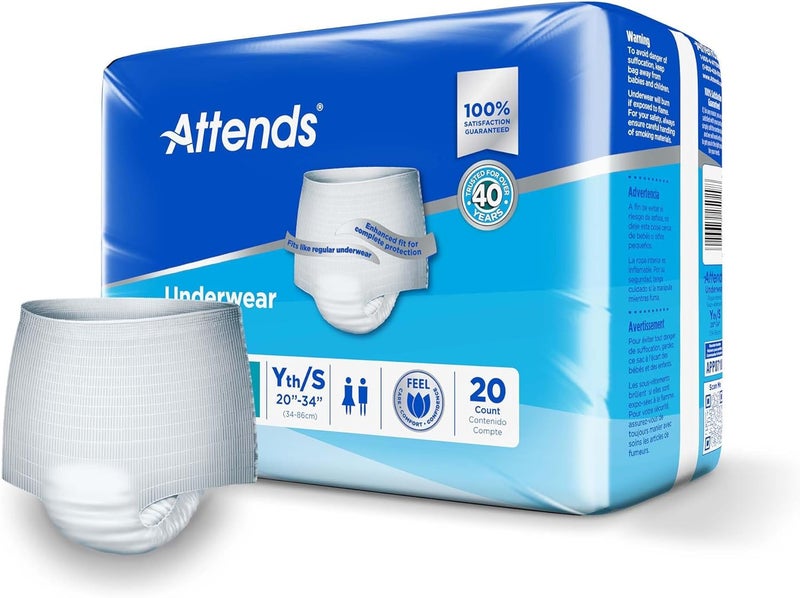 Attends YouthSmall Underwear Heavy Absorbency Bag of 20 by Attends - Image 2