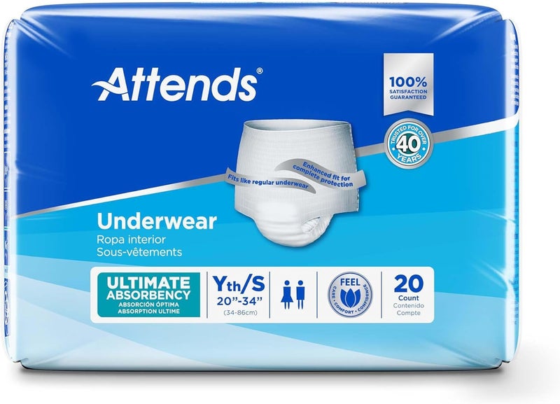 Attends YouthSmall Underwear Heavy Absorbency Bag of 20 by Attends - Image 3