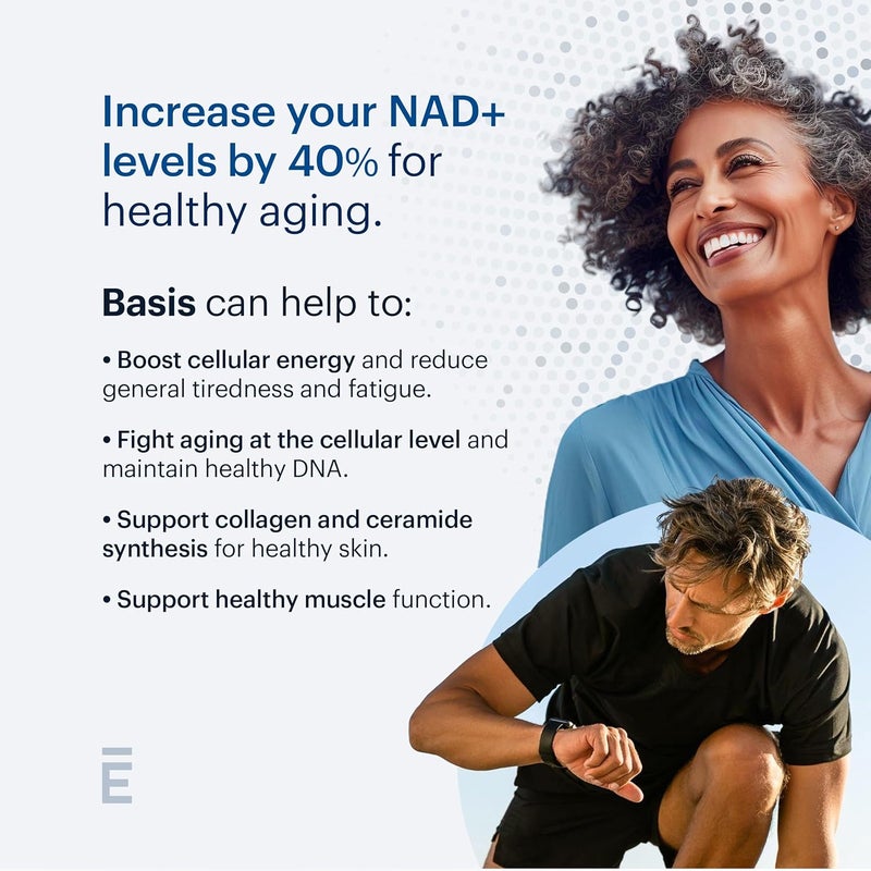 ELYSIUM Basis NAD Plus Supplement 30 Servings  with Nicotinamide Riboside 250mg and Pterostilbene 50mg  Healthy Aging Supplement  Cellular Energy - Image 2