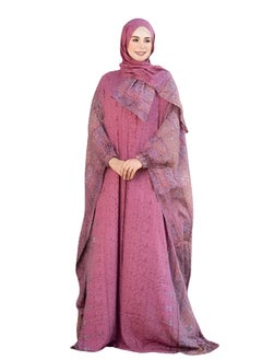 Luxury Farsha Isdal – Loose & Comfortable Design with Anti-Shrink Cotton Viscose Fabric and Attached Scarf – Code 1142