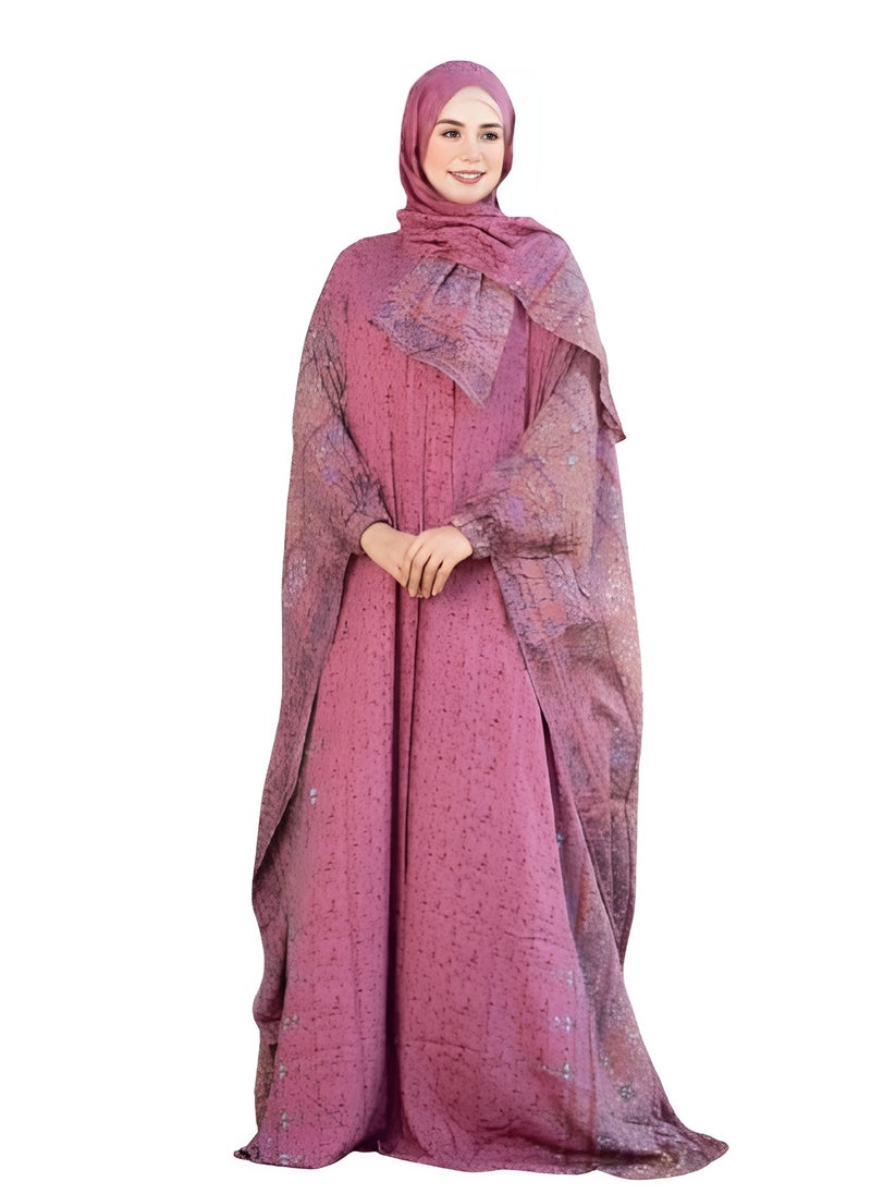 Generic - Luxury Farsha Isdal – Loose & Comfortable Design with Anti-Shrink Cotton Viscose Fabric and Attached Scarf – Code 1142 - Image 1