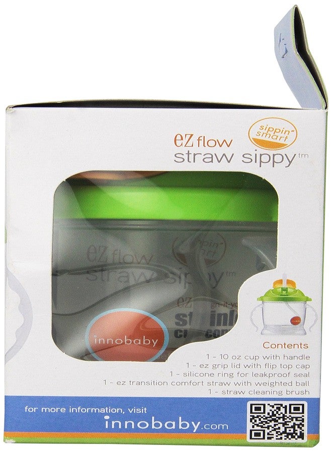 Innobaby Sippin' Smart EZ Flow Straw Sippy Cup, Green, 10 Ounce - Image 2