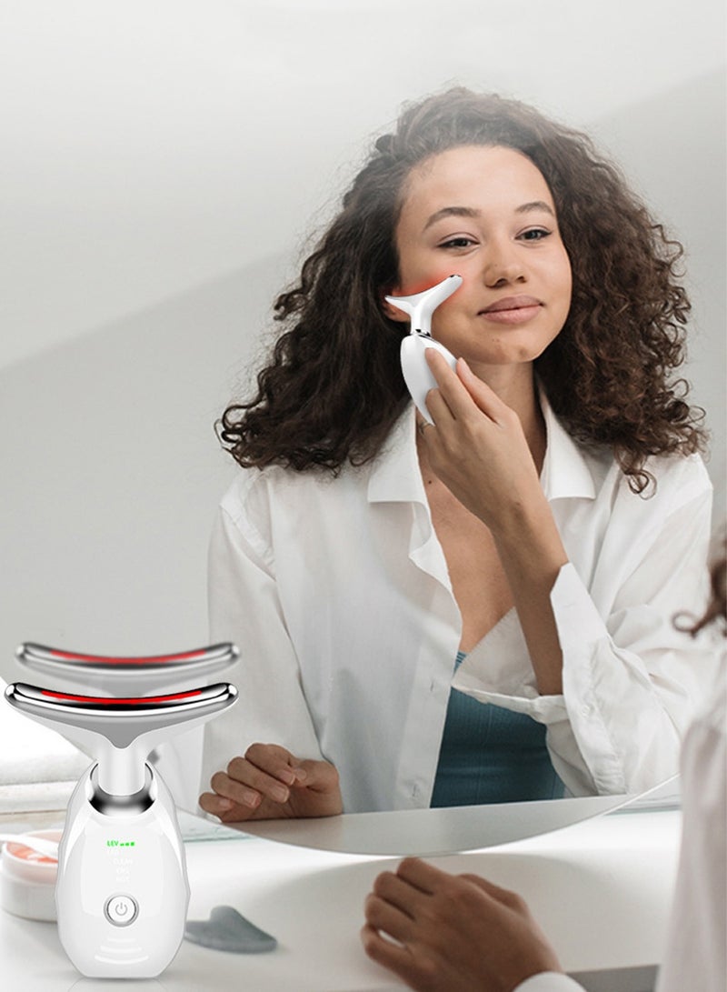 Firming Wrinkle Removal Device, Neck Face Lifting Tighten Massager, LED Photon Therapy Anti Wrinkle Double Chin Remover - Image 4